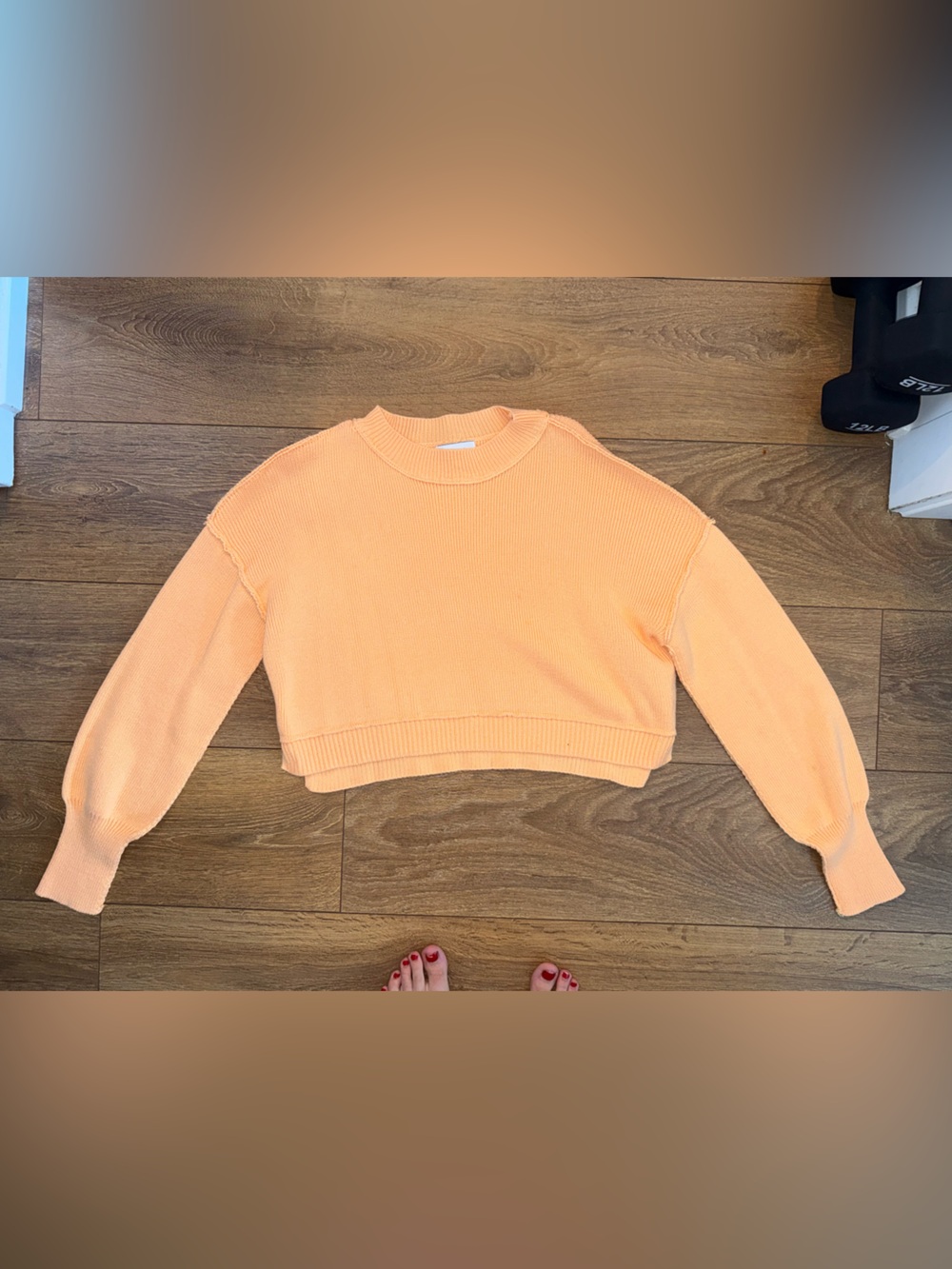 Pink Rose Peach Crewneck Sweater